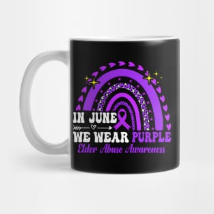 In June Purple Elder Abuse Rainbow Mug